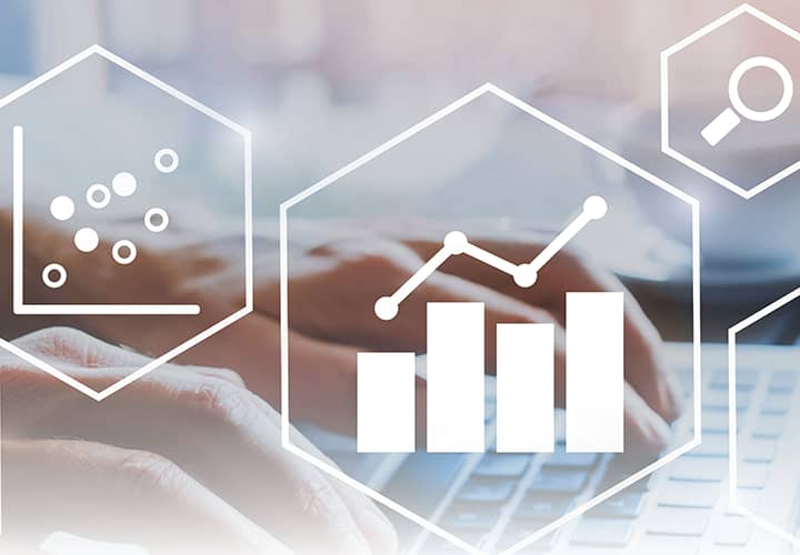 Dashboard Visual mit Diagrammen und Kennzahlen als Symbol für Reporting und Projektsteuerung