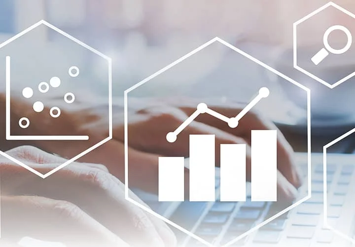 Dashboard Visual mit Diagrammen und Kennzahlen als Symbol für Reporting und Projektsteuerung